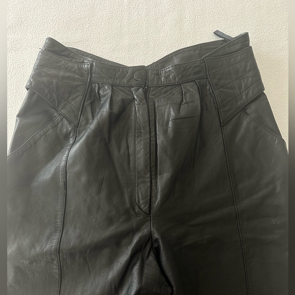G-111 Pants Women’s Size 9 (28Wx29L) Black 100% Outer Shell Leather/Nylon Lined - Picture 4 of 11